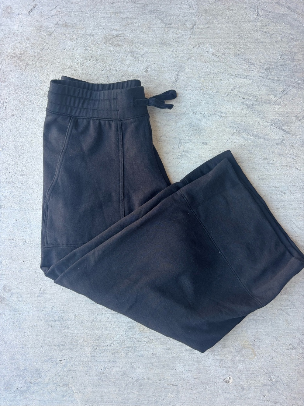 Quince Black Wide Leg Cropped Pants S TENCEL